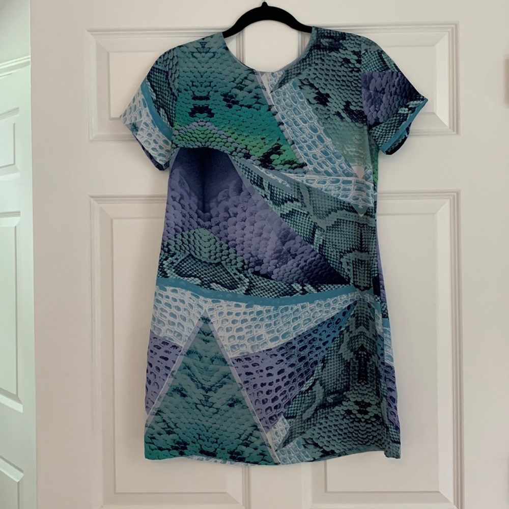 Olivaceous Mini Dress - Size SMALL - Aqua Colors